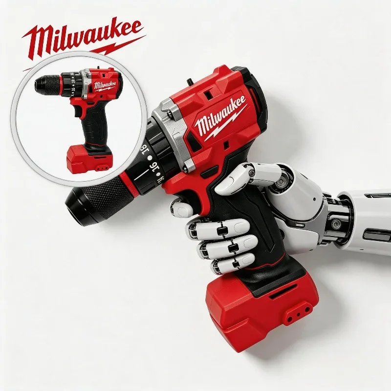 

Milwaukee M18 Compact Brushless Hammer Drill Driver Lightweight Cordless Drill for DIY Home Improvement Metal Wood Screwdriving