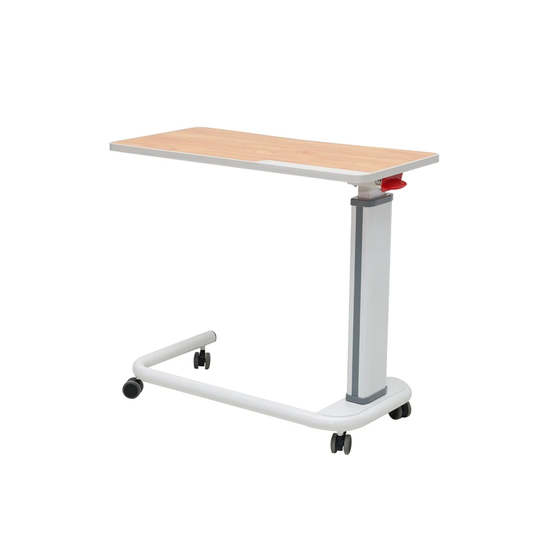 Factory Hospital Room Furniture Removable Medical Wooden Bed Table Portable Dining Table with Casters