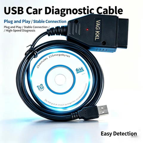 OBD2 Cable VAG KKL 232RL USB Interface Car Engine Diagnostic Cable for Audi/VW Car Accessories Auto Tool OBD VAG-COM Connecter