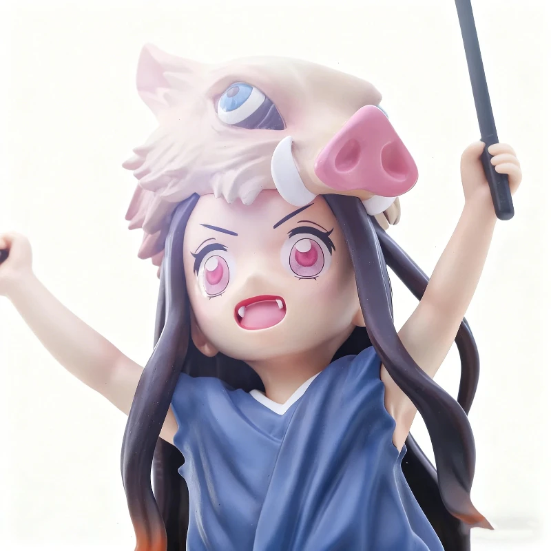 Demon Slayer 20cm Kamado Nezuko Cos Hashibira Inosuke figuras de Anime de pie estatua de PVC modelo de juguete decoración de escritorio regalo coleccionable