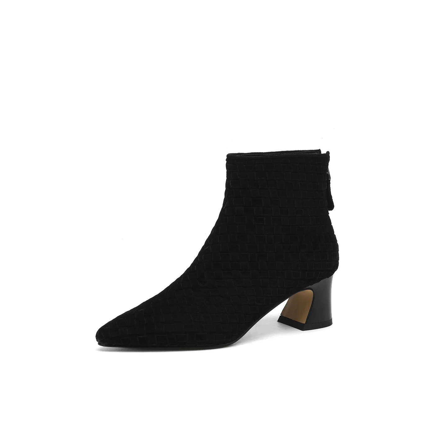 اليدوية جلد طبيعي أشار تو المنسوجة فضفاضة الأكمام إسفين حذاء من الجلد المرأة الأحذية الحديثة الانزلاق على المرأة مضخات عالية الكعب #5