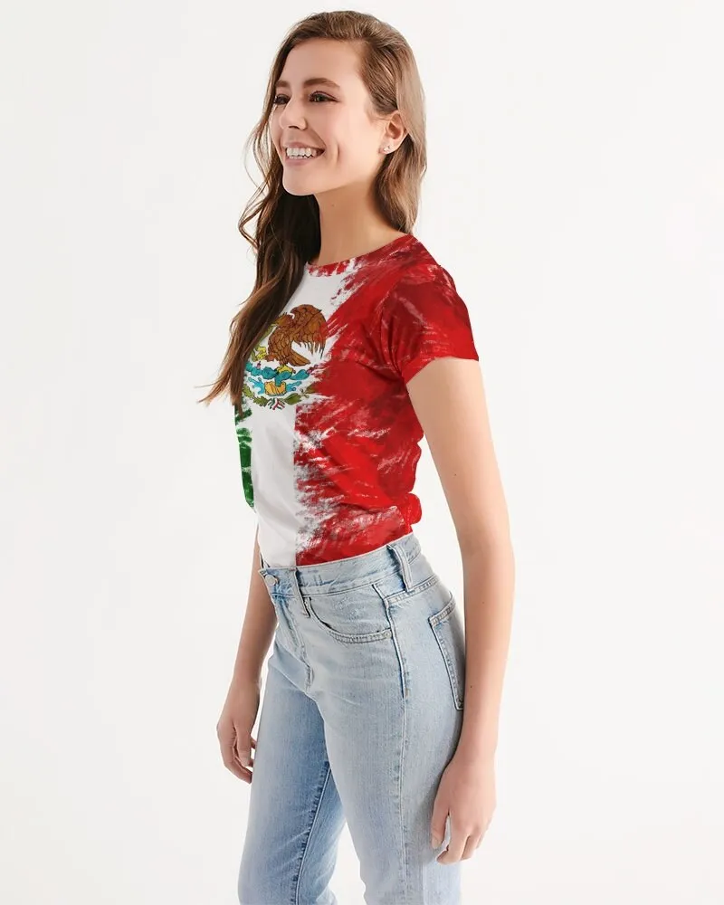 Vrouwen Mexico Vlag Shirt Korte Mouwen 3d Gedrukt Vrouwen Top Tee Shirt