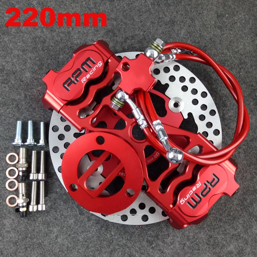 Motorcycle Scooter Double Brake Caliper Disc Brake Pump Adapter Bracket Brake Disc For Honda Yamaha Kawasaki Suzuki Dirt Bike