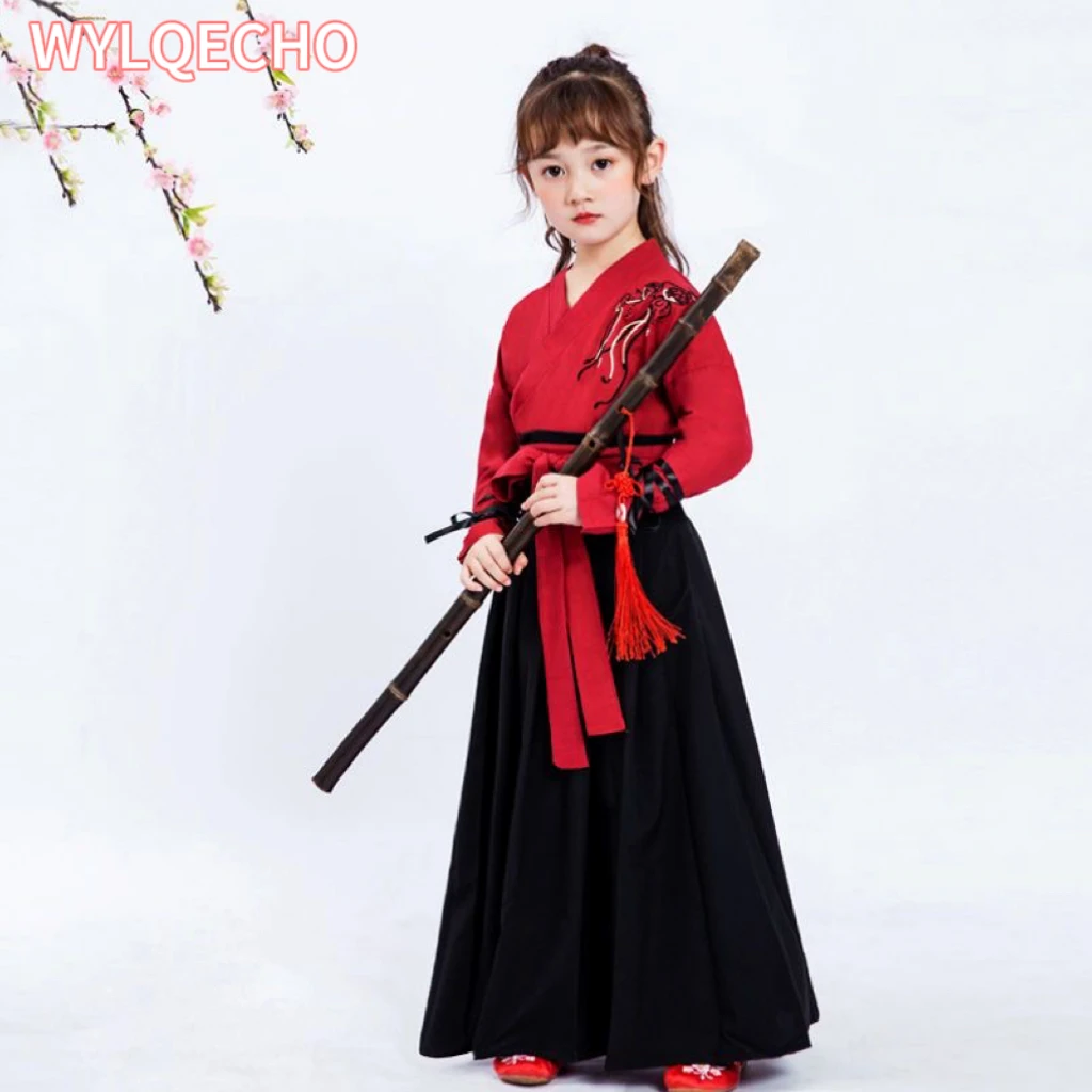 

Traditional Cosutume Kids Japanese Style Kimono Baby Girl Boy Yukata Samurai Costume Embroidery Crane Haori Robe Party Cosplay