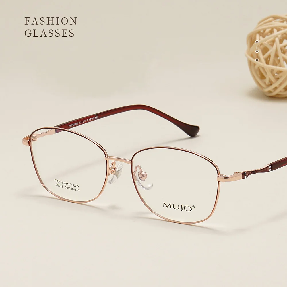 Premium Alloy Ultralight Women's Full Rim Glasses Frame Anti-Slip Legs Durable Eyewear for Casual Reading & Daily Elegance