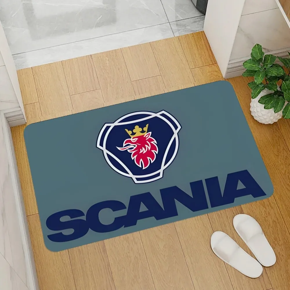 Scanias Floor Mat Graphic Printed Flannel Doormats for Bathroom Kitchen Entrance Carpet Home Decor