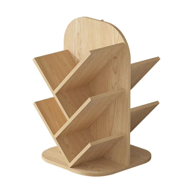 Multi‑Function Rotating Desktop Organizer Cream Tone For CD Disc Picture Book Storage Display