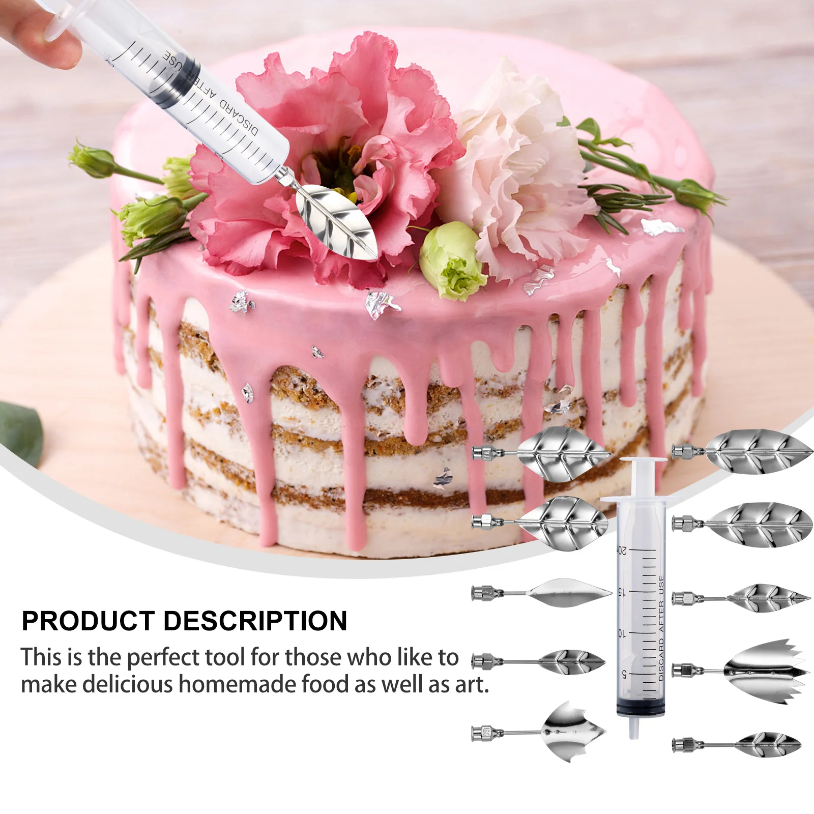 

11Pcs Fondant Flower Tools Food Grade Stainless Steel Drying Rack Cake Decoration Baking Supplies Professional Set