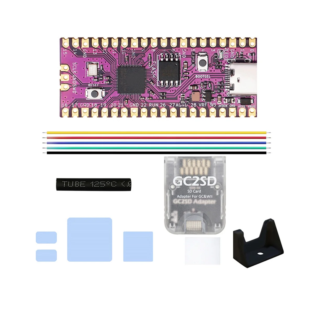 For Raspberry Picoboot Board Kit+GC2SD Card Reader RP2040 Dual-Core 264KB SRAM+16MB Flash RAM for Gamecube Game Console