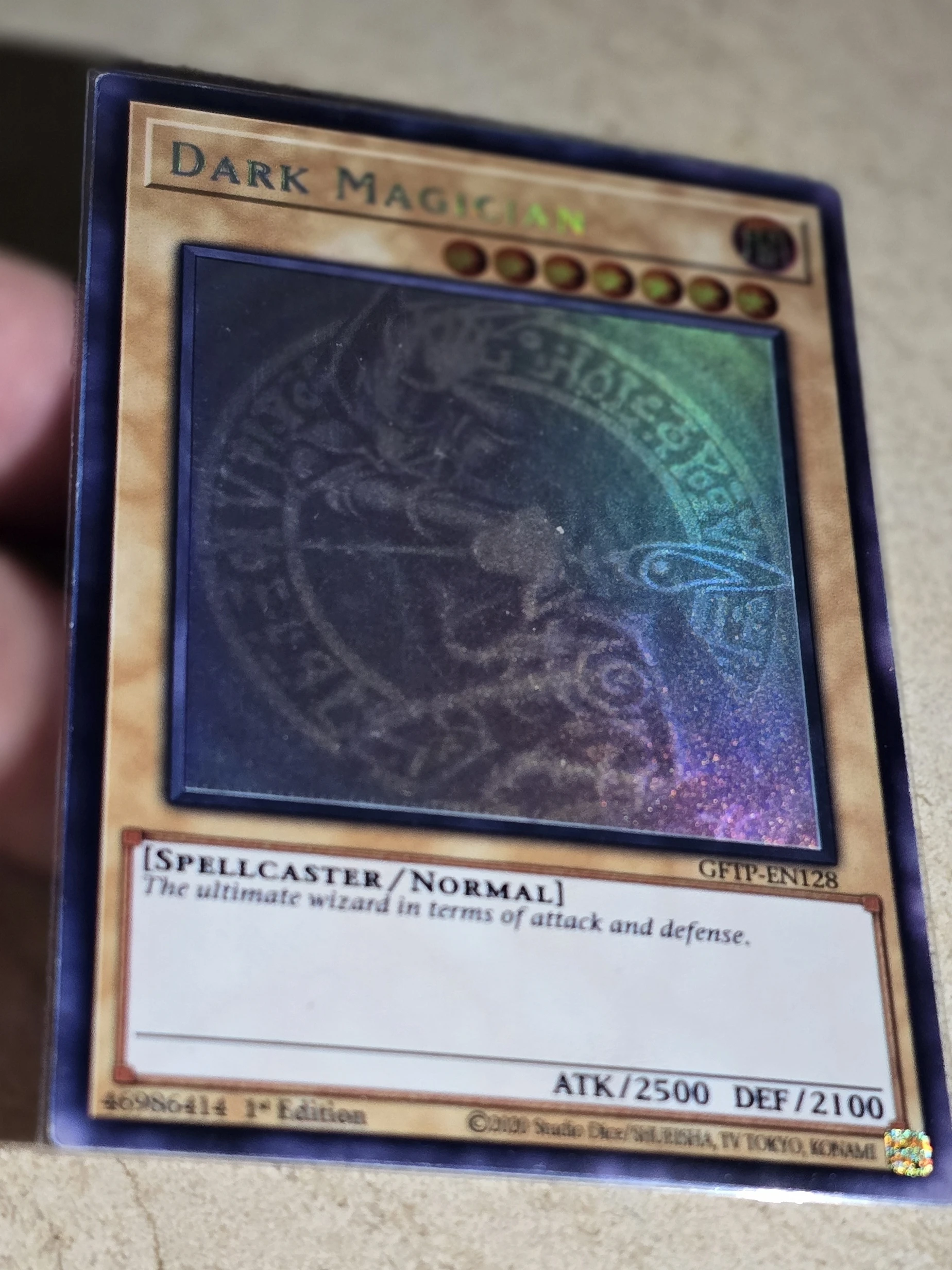 YuGiOh Ghosts From the Past GFTP Holographic Rare HR Dark Magician/ブラック·マジシャン Hobby Collection Gift Toy Card (Not Original)