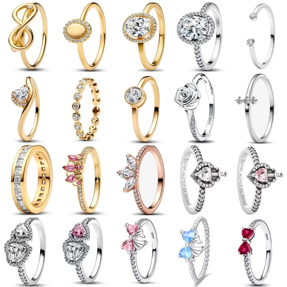 

Лидер продаж, серебряный красный бант 925, кольцо в форме сердца, подходящее для изысканных высококачественных украшений для женщин на свадебных вечеринках