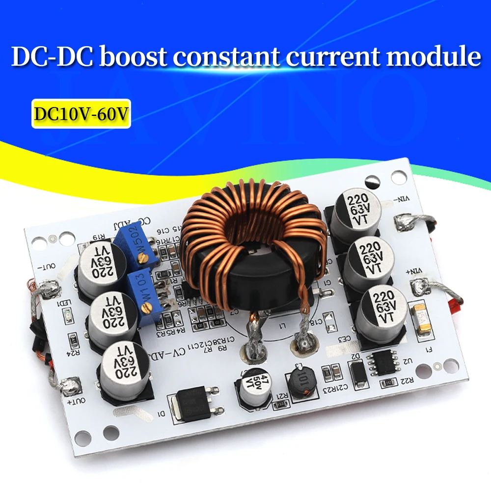 DC-DC Step Up Boost Converter Module DC 12V 24V 36V 48V Power Supply Transformer 10V-60V to 12V-60V 10A Voltage Regulator 600W