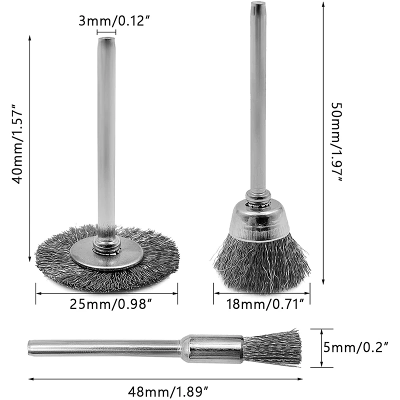 Wire Brush Set 36 Pieces/Set, Brass And Wire Brush Set, Rotating Tool Accessories For Polishing And Cleaning Tools