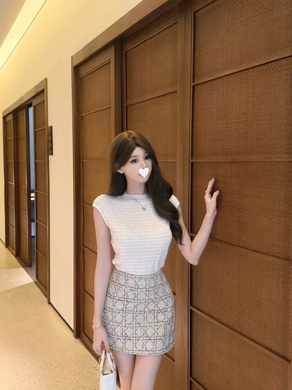 Slim Fit Sterrennacht Diamond Top Dames Zomer Taille-kalkend Afslankend Svel Vest Faionable Veelzijdig rond Neo...