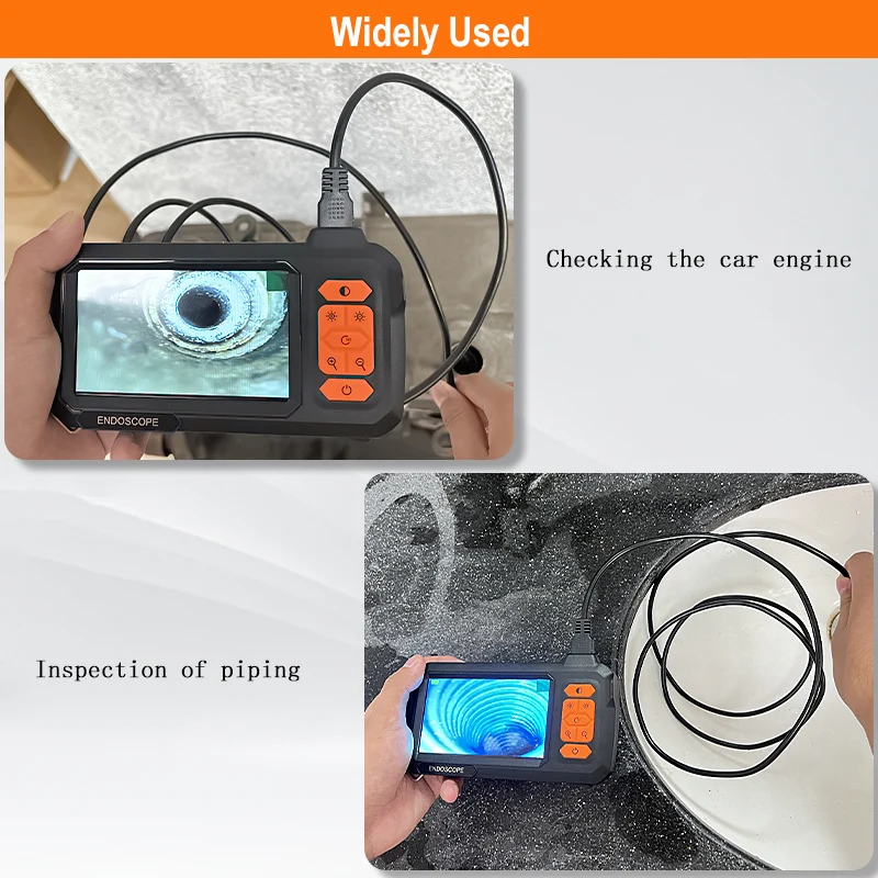 Industrial Endoscope Camera 4.3Inch Screen HD1080P USB 8MM Lens 8 LEDs 1M-100M Car Pipe Inspection Borescope Camera Waterproof