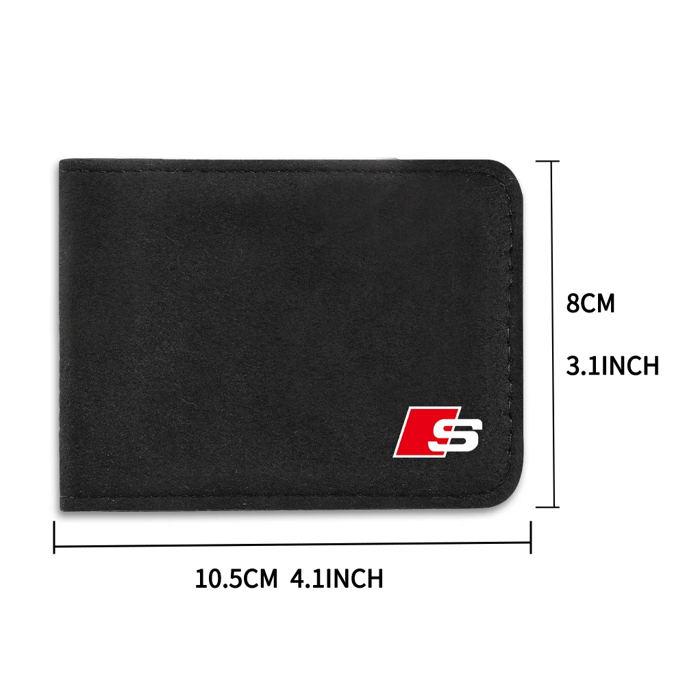 1Pcs Car Business ID Pass Identity Driver License Card Holder Bag For Audi Sline C5 C7 A1 Q2 Q3 A4 B7 B8 B9 A3 8P 8V 8L A5 A6 C6