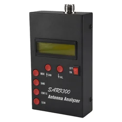 SARK100 Antenna Analyzer Meter 1-60MHz Shortwave SWR Antenna Analyzer with 1.0 to 9.99 SWR Usable Measurement Range