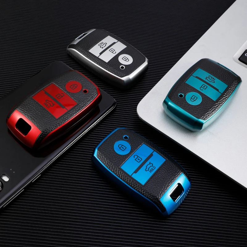 

Car Key Case for Kia K3 Picanto Sportage RIO K5 Cerato Optima K2 K4 Sorento Sedona Soul Tpu Key Cover Shell Car Accessories