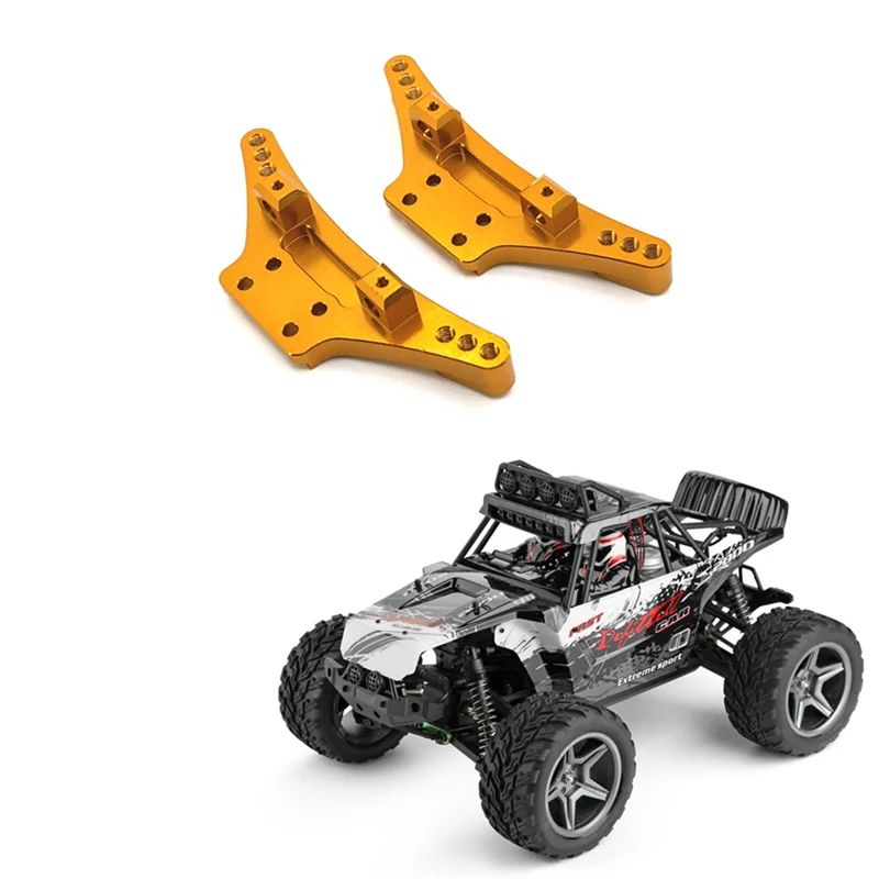 Torre ammortizzatrice anteriore e posteriore in metallo per Wltoys 104009 104016 104018   12401 12402-A 12403 12409 Parti di aggiornamento, gialle