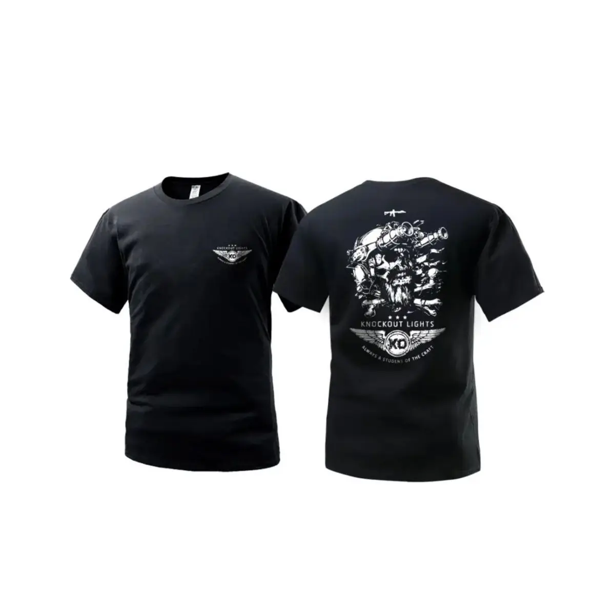 

American Retro Tough Guy Tactical Printed T-shirt Men's Summer New Men's Round Neck Half-sleeve Large Size Men's Short-sleeved