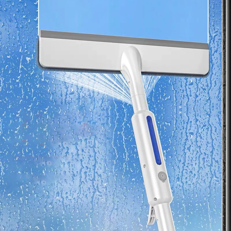 2 in 1 Extended Window Cleaning Kit Spray Double Sided Glass Squeegee Cleaner Duster Mop Window Professional Cleaning Tools
