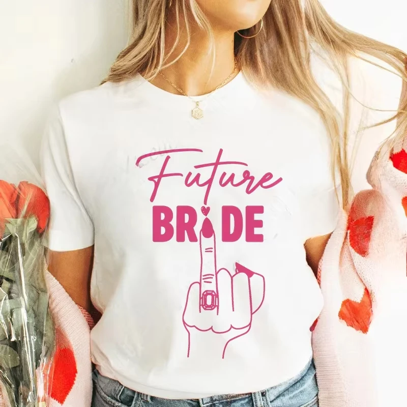 المرأة حلقة نمط بلايز فريق العروس تي شيرت الفتيات العازبة وداع العازبة حفلة العازبة حفلة الدجاجة منامة #1