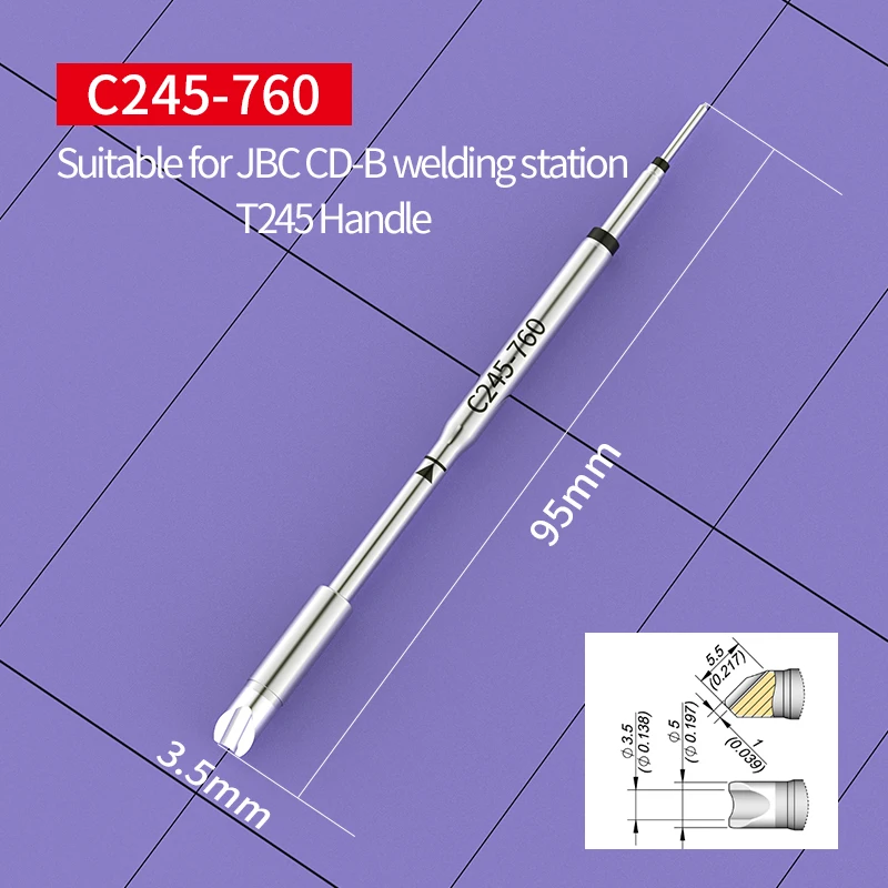 C245 Soldering Iron Tips C245-259 067 758 760 762 785 790 931 938 replacement tips Compatible JBC soldering station T245 handle