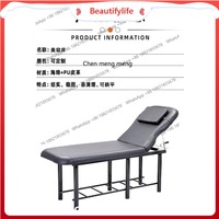 A50 Black beauty bed with holes Massage bed Eyelash body embroidery bed Adjustable back beauty chair