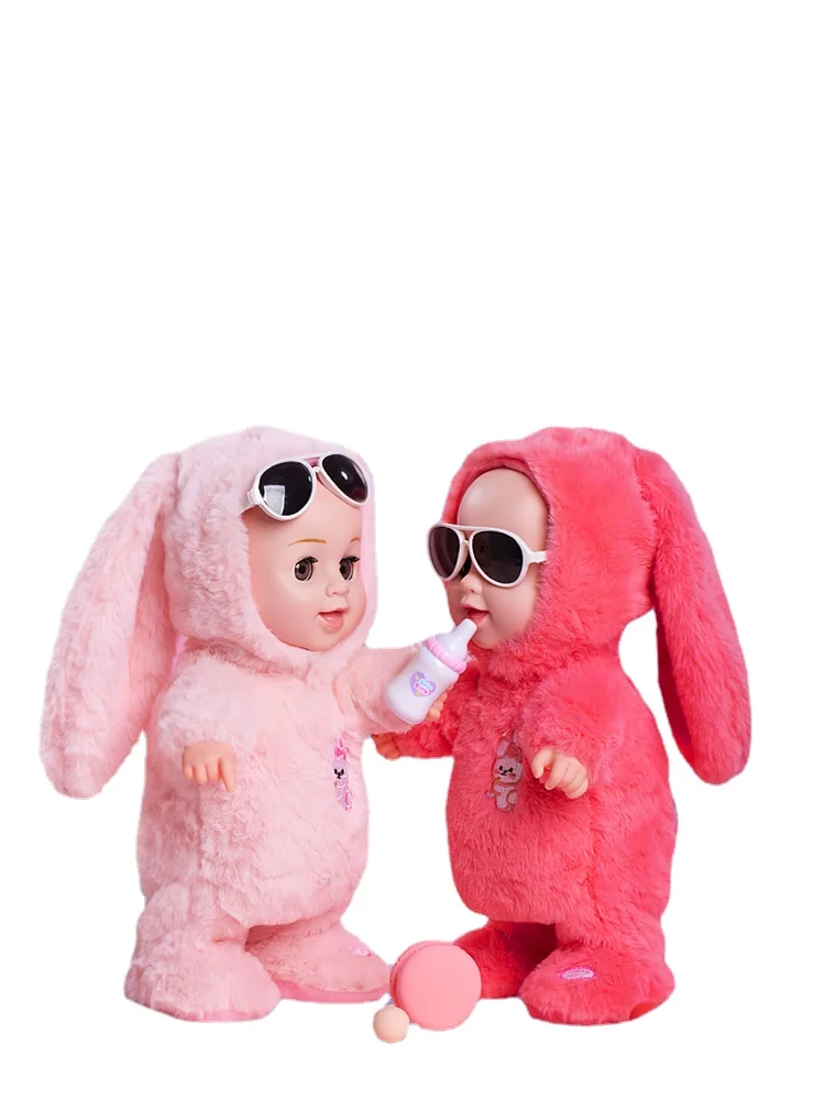 HXL Talking Doll Intelligent Dialogue Simulation Flexible Glue Walking and Singing Sleep Hug Doll