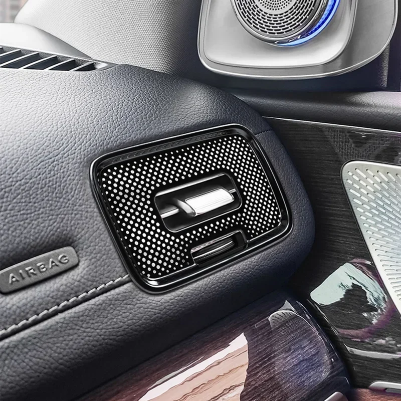 For Mercedes Benz GLE GLS Class AMG W167 V167 Coupe C167 X167 2020-26 Stainless Steel Car Central Control Air Outlet Trim Cover view 4