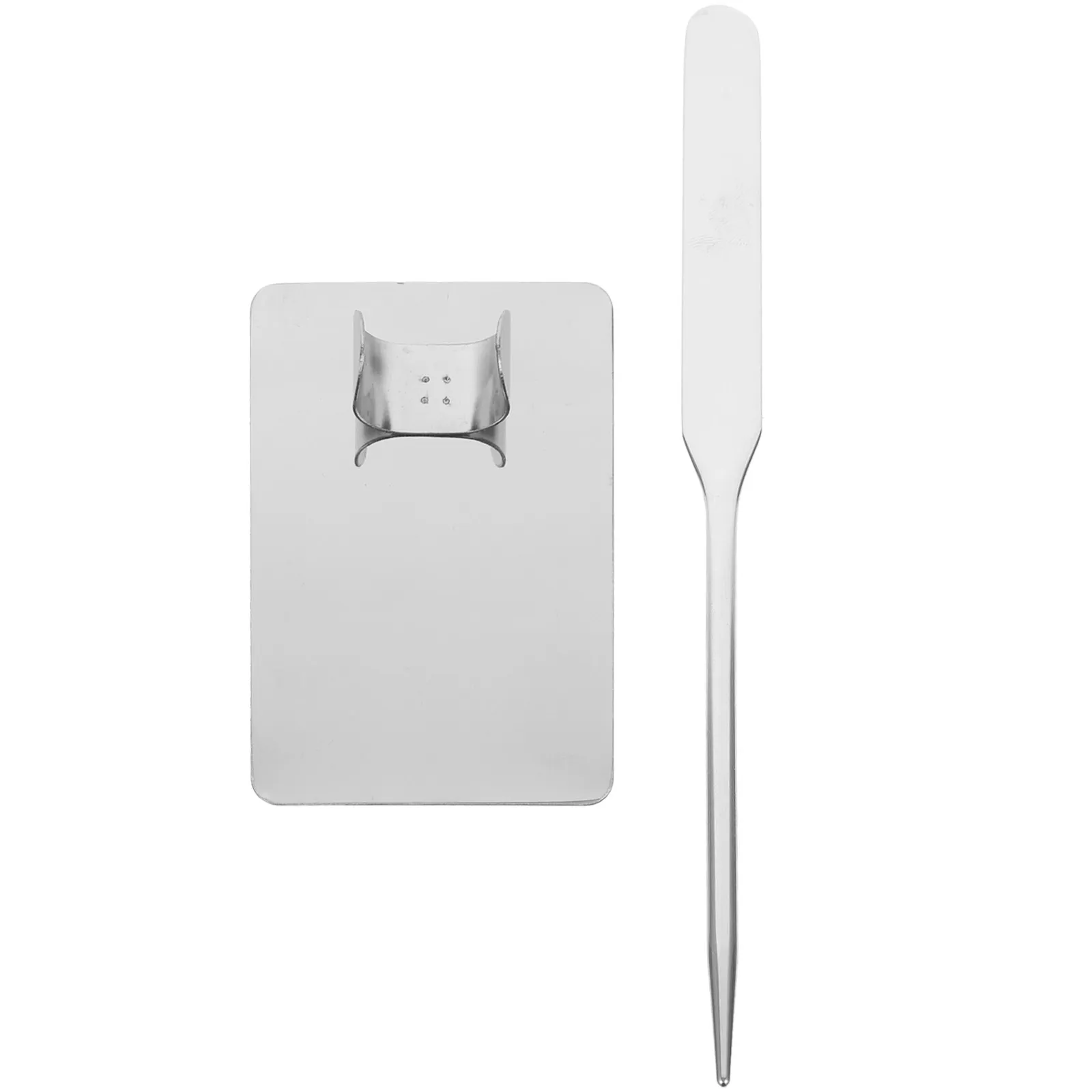 1Set Professional Makeup Mixing Palette Stainless Steel Ring Tray Spatula Foundation Blending Nail Pigments