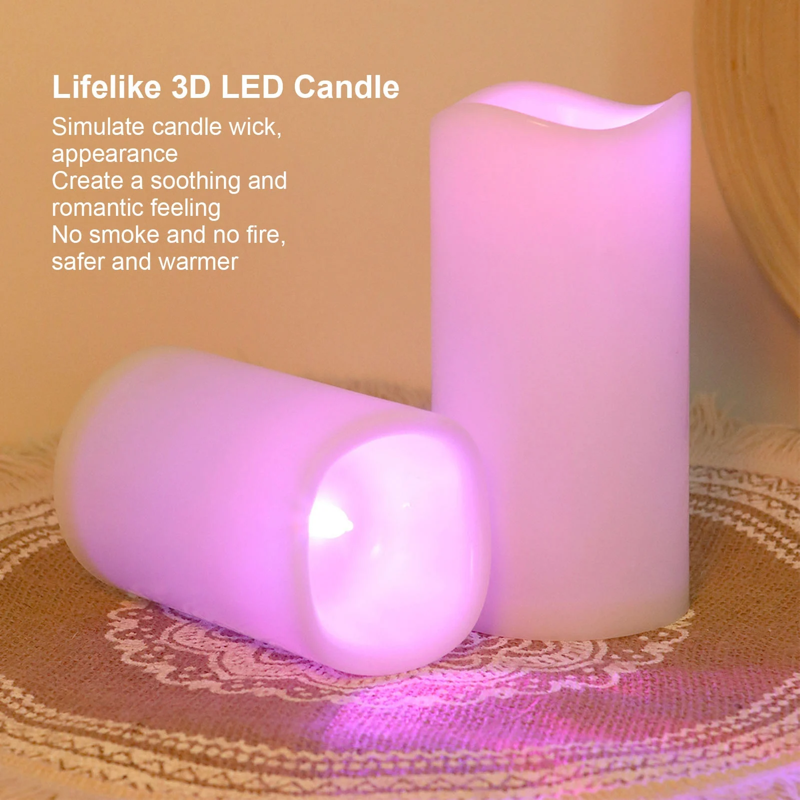 LED Candle Light Timing Multi Modes Electronic RGB Flameless Candles with Remote Control for Wedding Party LED Candle Light