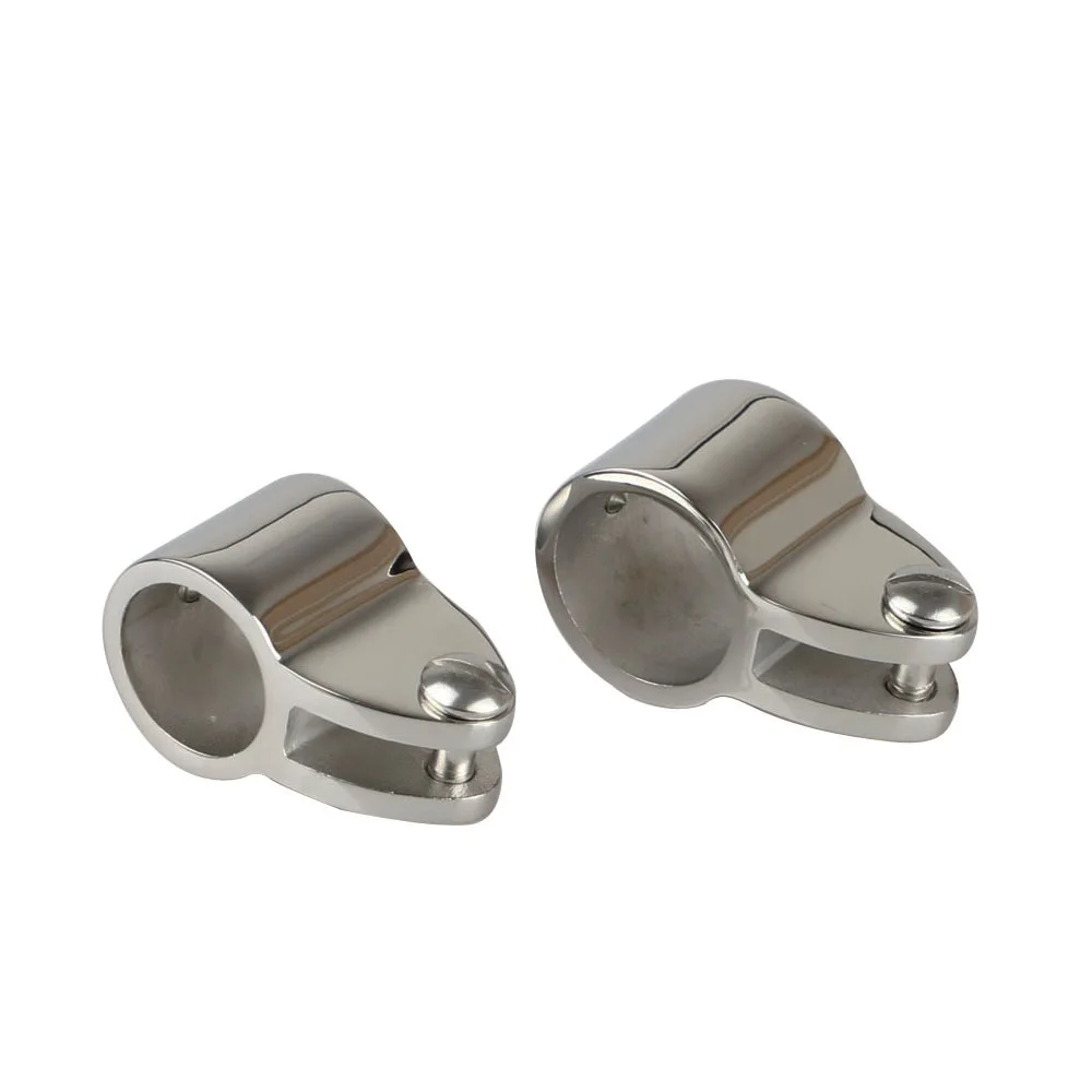 2PCS 22mm 25mm Stainless Steel 316 Top Jaw Slide Cap Bimini Railing Fitting Mirror Polish For Yacht Boat Hardware