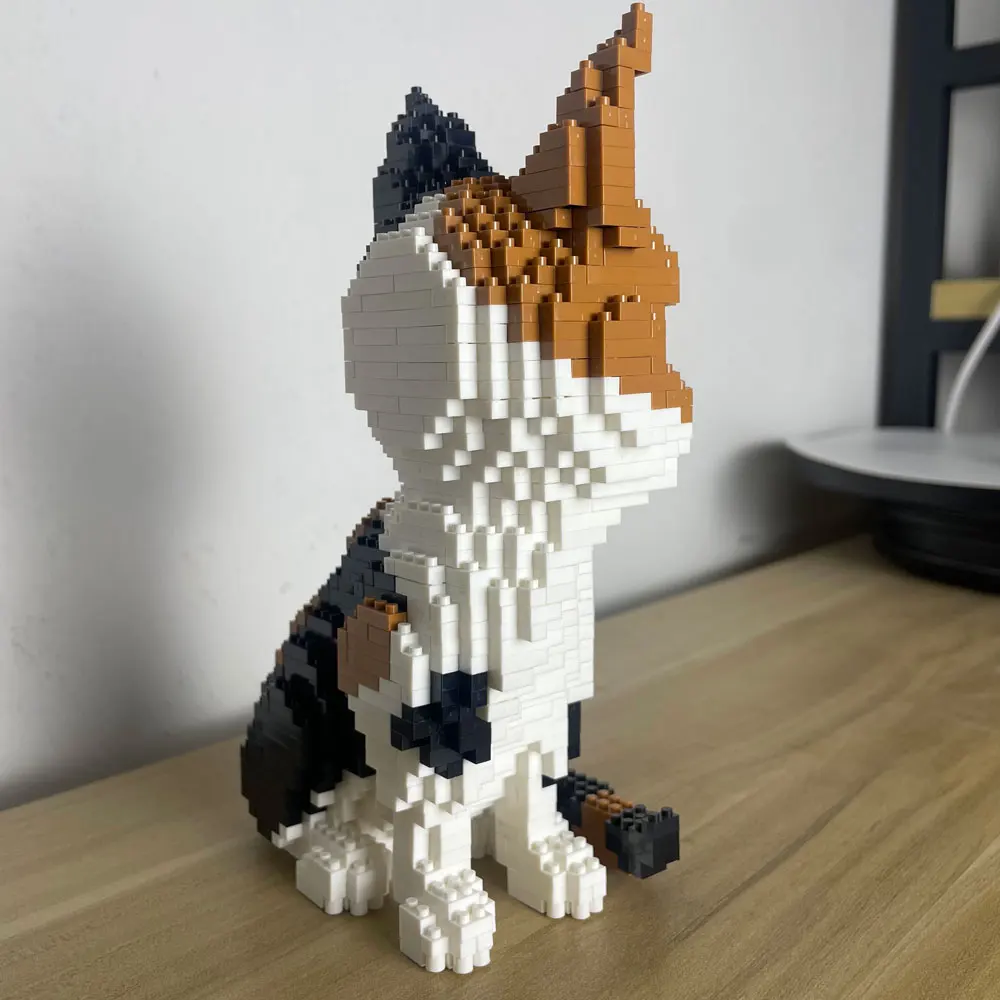 KNEW BUILT 1200 Stück Mikro-Bausteine für Haustiere und Katzen – niedliche Schreibtisch-Dekoration, Stressabbau-Puzzlespielzeug, Weihnachts-/Geburtstagsgeschenk – Detail 17