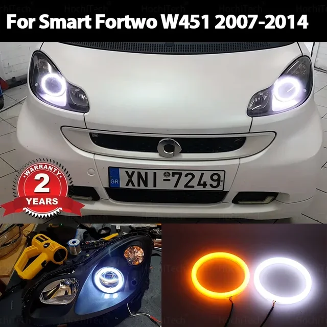 SMD Cotton Light Switchback LED Angel Eye Ring Kit dla Smart Fortwo W451 2007-2014