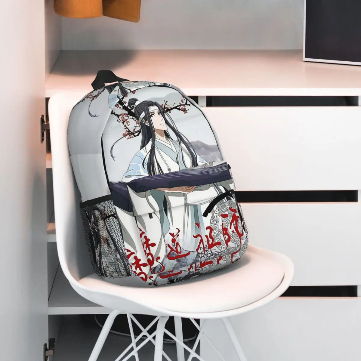 حقيبة ظهر الجامحة WangXian Bunny Mo Dao Zu Shi للطلاب والأولاد والبنات حقيبة كتب مدرسية حقائب كتف للكمبيوتر للرجال والنساء #6