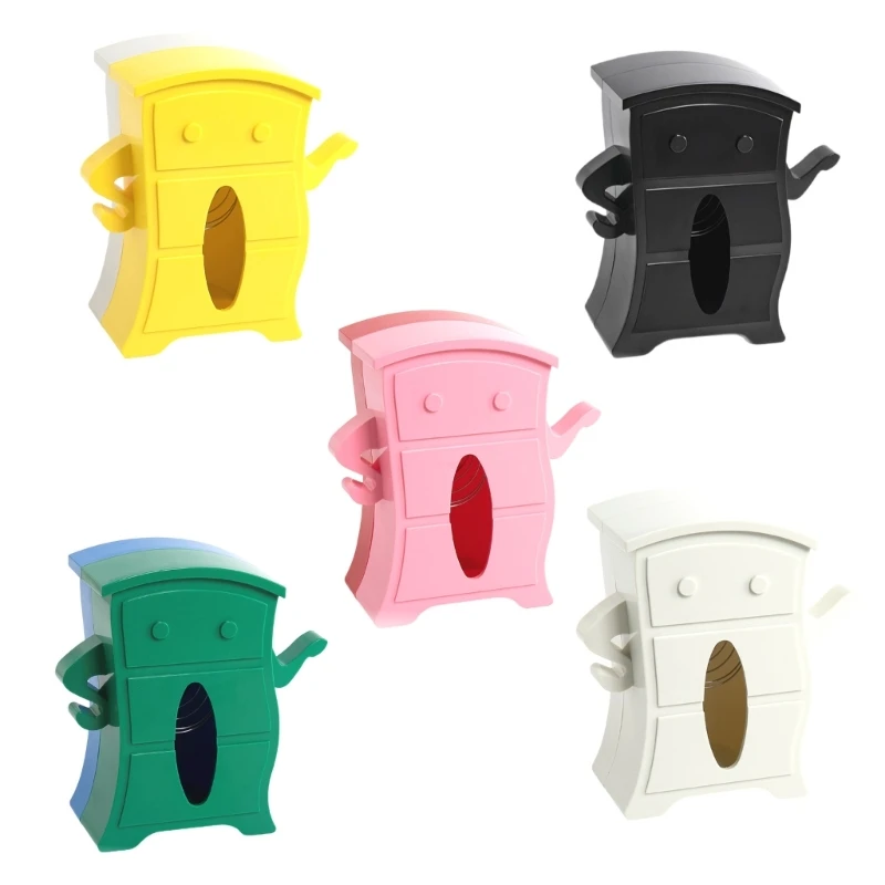 

2025 New Minimalists Tissue Paper Holder Spring Mechanism Bathroom Countertop Organizers