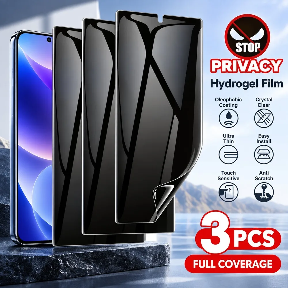 3PCS Anti Spy Screen Protector For Samsung Galaxy S20 Ultra S20+ S20 Privacy Hydrogel Film For Samsung Galaxy S20 FE S26 Ultra