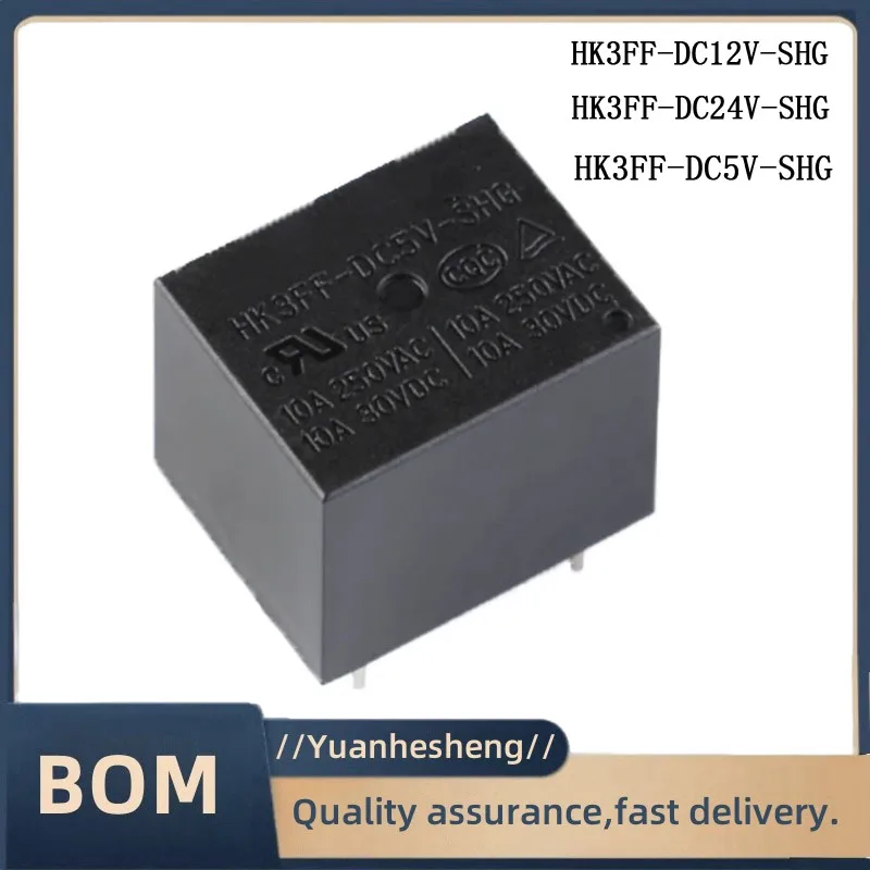 5-pecas-hk3ff-dc5v-shg-hk3ff-dc12v-shg-hk3ff-dc24v-shg-rele-de-potencia-dc-5v-12v-24v-10a-5-pinos-dip5-preto-hk3ff-fd881-883