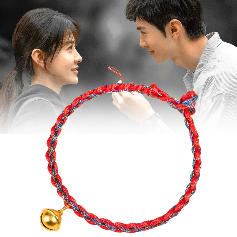 TV The White Olive Tree Li Zan Chen Zheyuan Cosplay Bracelet Song Ran Bell Red Rope Couple Weaving Hand Chain Bangle Jewelry