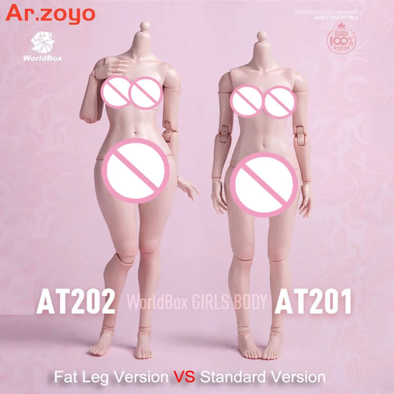 

Worldbox AT201 AT202 1/6 Female Flexible Body Normal Fat Leg 12'' White Suntan Skin Action Figure Model for Woman