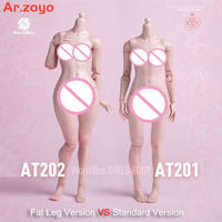 Worldbox AT201 AT202 1/6 Female Flexible Body Normal Fat Leg 12'' White Suntan Skin Action Figure Model for Woman