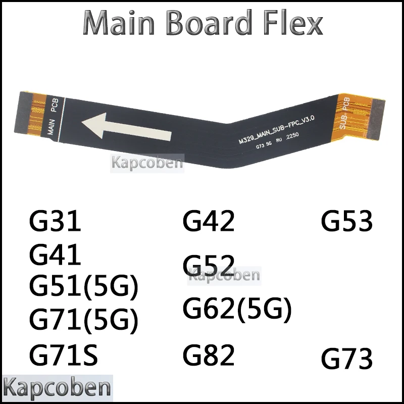 

Motherboard Connector Cable for Motorola Moto G42 G52 G62 G31 G41 G51 G71 G71S G82 G53 G73 5G Main Board Flex