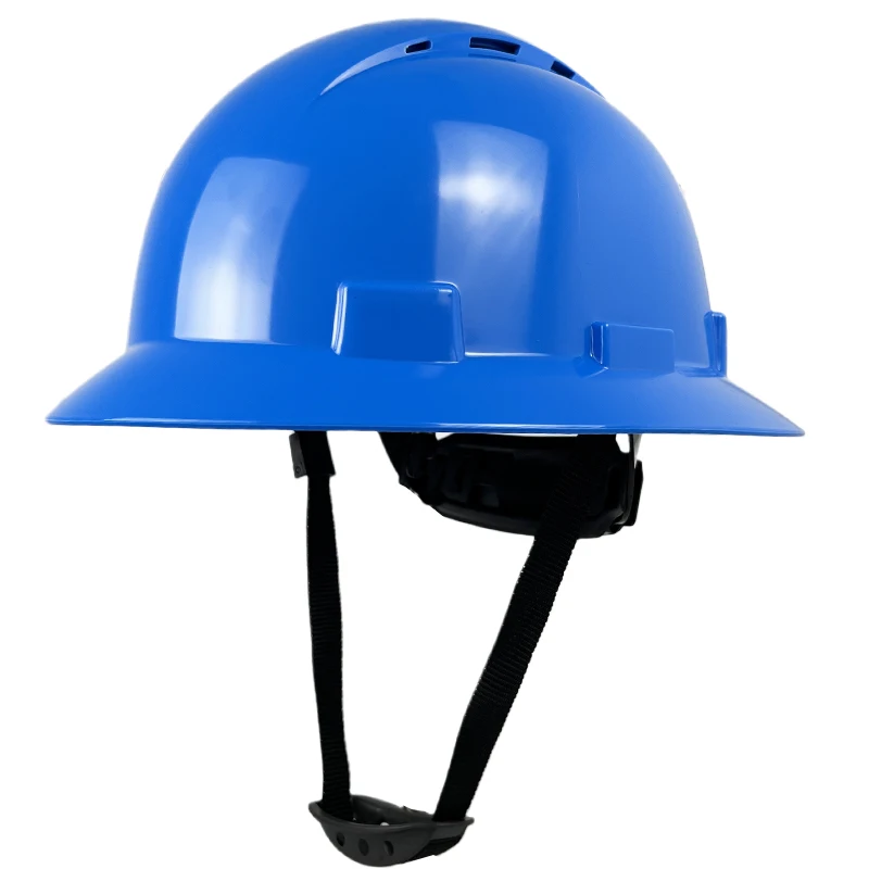 Full Brim Hard Hat For Men Construction Work Cap ANSI Approved Vents HDPE Safety Helmet For Engineer with 6 Point Adjustable