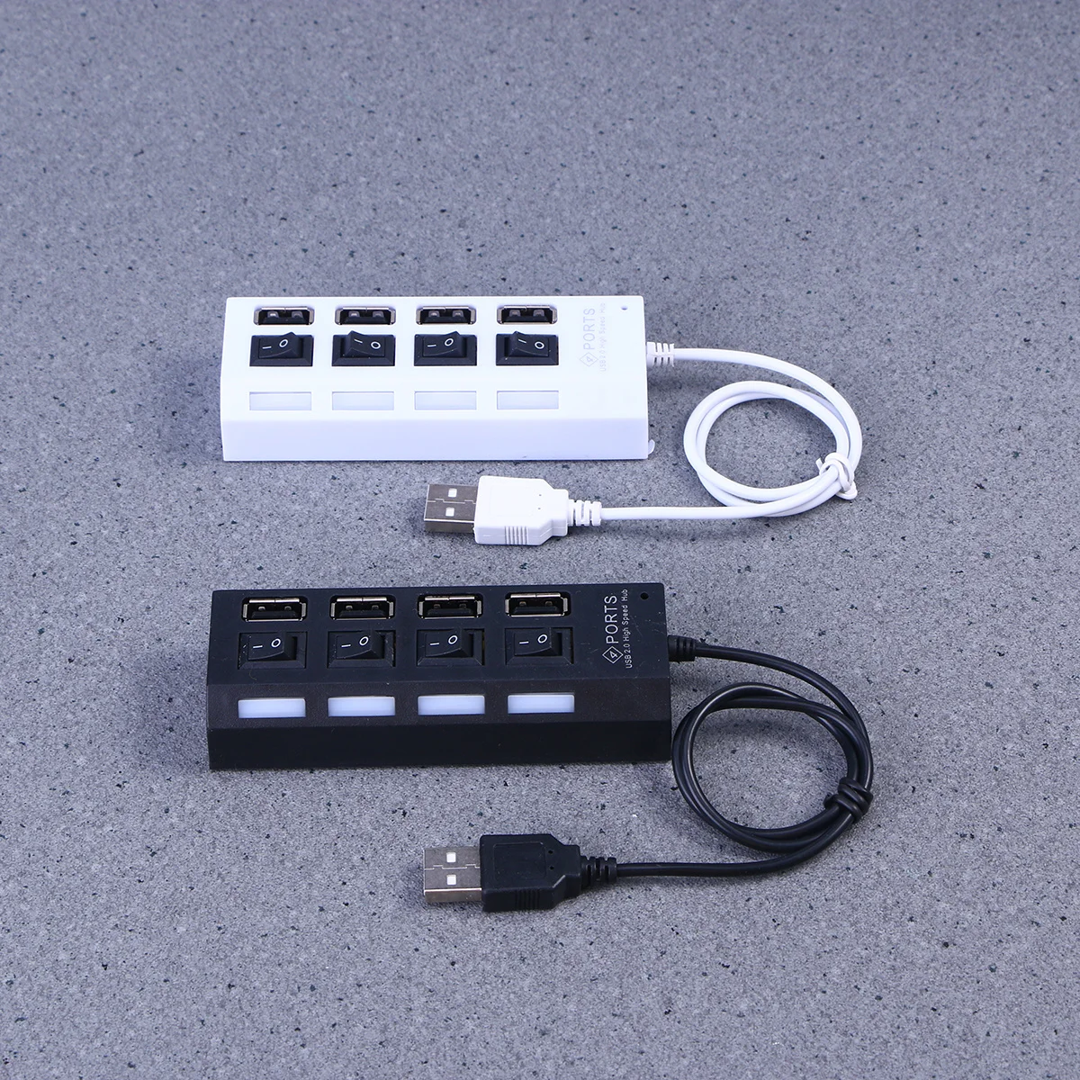 4 منافذ USB 2.0 عالية السرعة محور البيانات الفاصل المدمجة المحمولة توسيع محور مؤشر LED لأجهزة الكمبيوتر المحمول 7 8 10