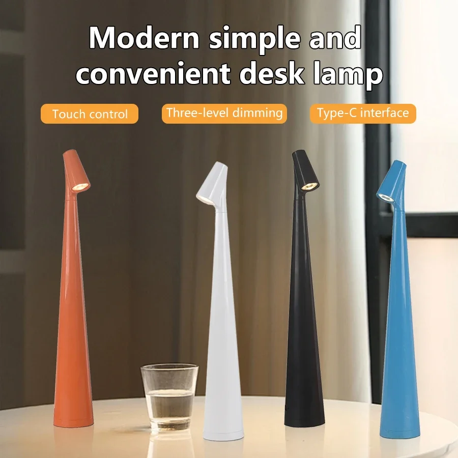

Table Lamp LED Touch Sensor Desktop Night Light Rechargeable Wireless Reading Lamp for Restaurant Hotel Bar Bedroom Decor Light