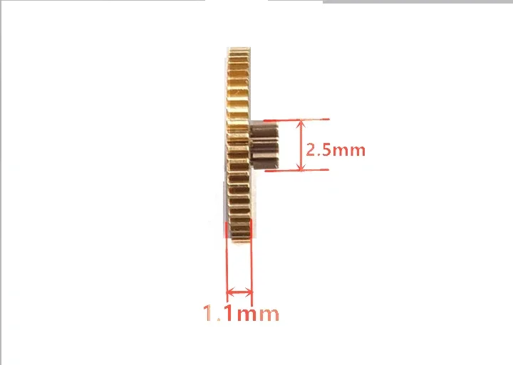 DasMikro Das87 6 pezzi M0.2 ottone 10T-50T ingranaggio cilindrico