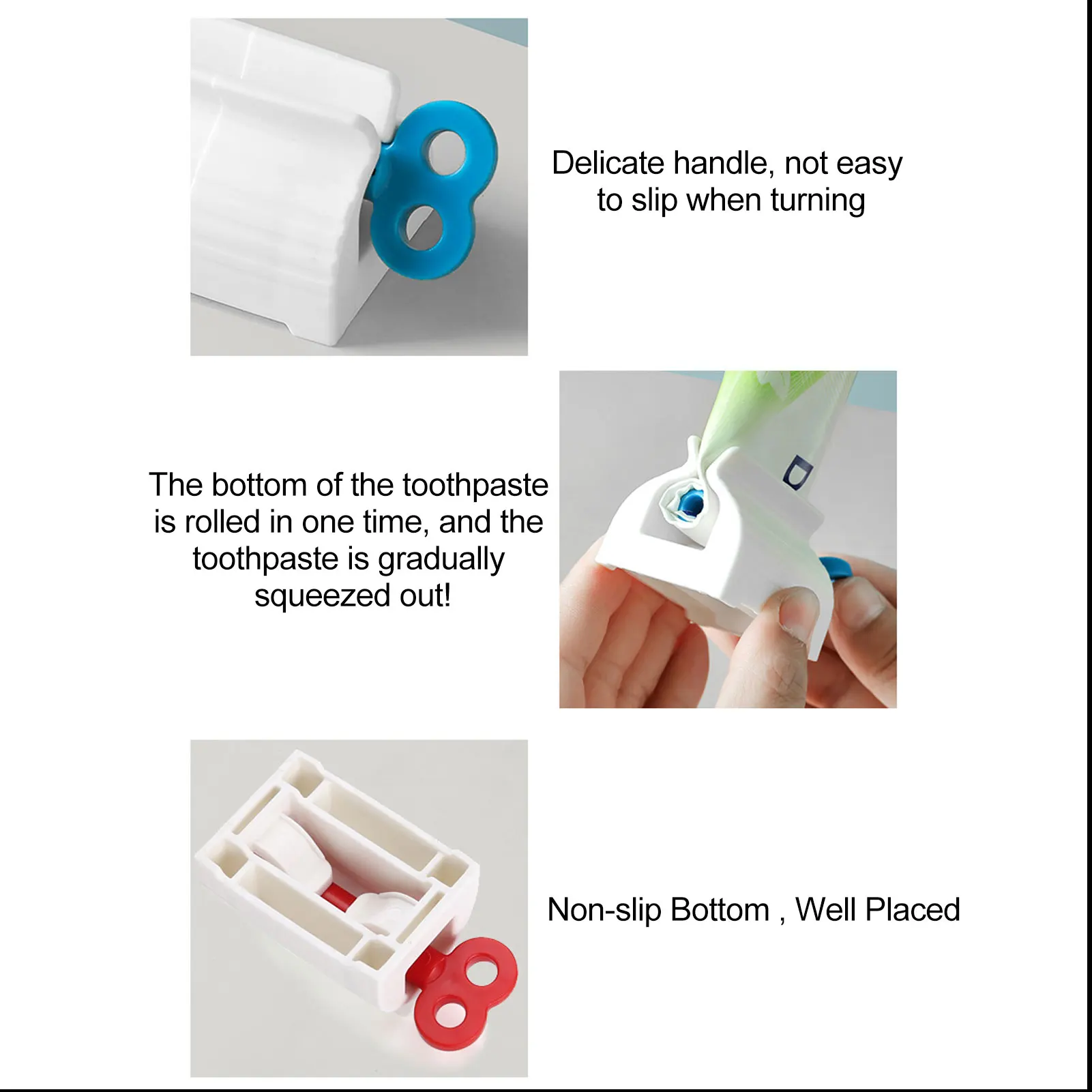 Rolling Tube Toothpaste Squeezer Toothpaste Seat Holder Stand Rotate Toothpaste Dispenser For Bathroom Tube Roller Winder