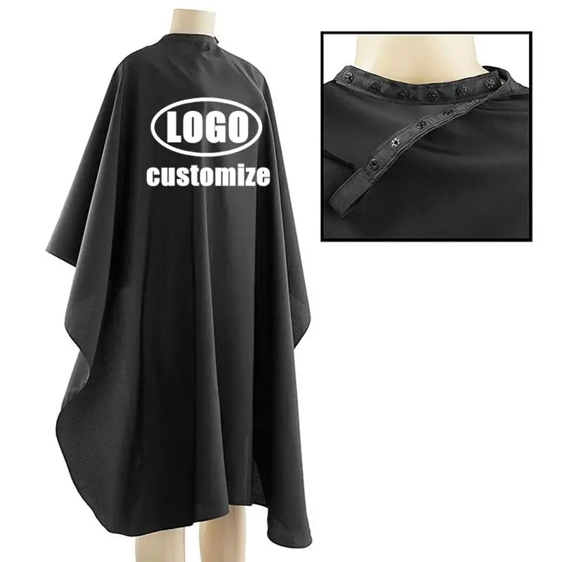 Custom Haircut Apron Logo Waterproof Haircut Cape Barber Hairdresser Color Cape Cloth Style Apron Hairstylist Bib Salon Customer