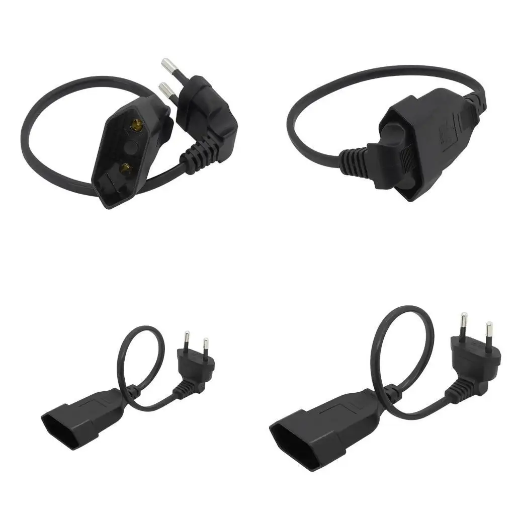 

31BA Europe 90 Degree Male Plug to Female Socket Power Extension Cable Thickened 0.75mm² Oxygen-free Copper Wire Line